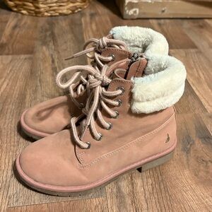Girls Pink Fur-Lined Boots